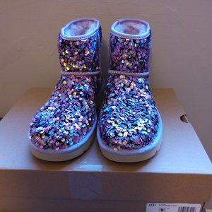 Ugg Classic Mini Sequin Boots Size 8.